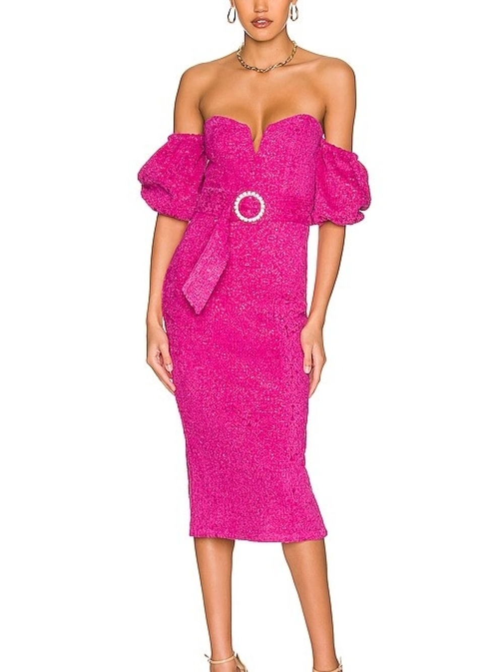 ​NWT Majorelle Revolve Pink Off Shoulder Dress S